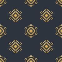 Navajo gold elements seamless patterns and abstract aztec elements vector