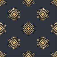 Navajo gold elements seamless patterns and abstract aztec elements vector