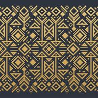 elementos de oro navajo patrones sin fisuras y elementos aztecas abstractos vector