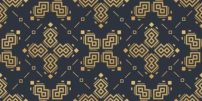 Navajo gold elements seamless patterns and abstract aztec elements vector