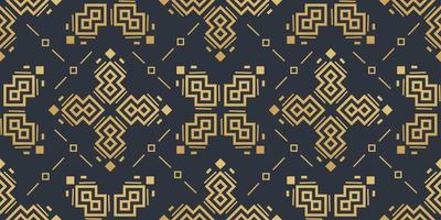 Navajo gold elements seamless patterns and abstract aztec elements vector