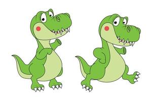 cute dinosaur animal cartoon illustration vector