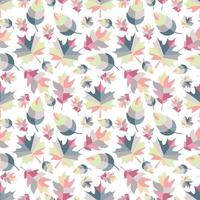 cute colorful leaf pattern vector