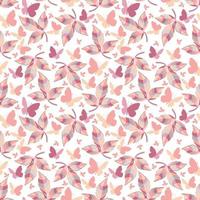 cute colorful leaf pattern vector