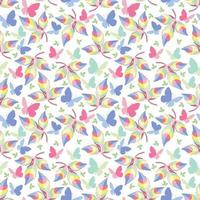 cute colorful leaf pattern vector