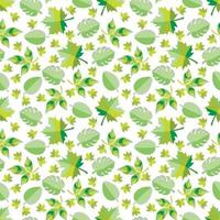 cute colorful leaf pattern vector