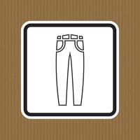 icono de vector de jeans aislado sobre fondo blanco