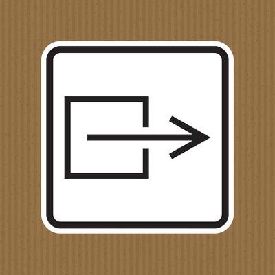 Output Exit Non-Electrical Symbol Sign, Vector Illustration, Isolate On White Background Label. EPS10