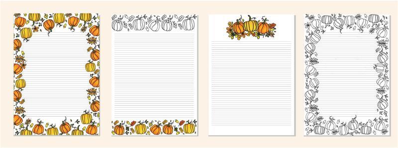 Stationery A4 templatepamkins boarder