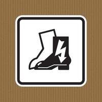 Symbol Wear Electric Shoes Sign Isolate On White Background,Vector Illustration EPS.10 vector