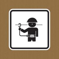 icono de ppe usar cinturones de seguridad símbolo signo aislar sobre fondo blanco, ilustración vectorial eps.10 vector