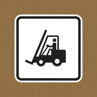 Beware Forklift Symbol Sign Isolate On White Background,Vector Illustration vector