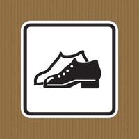 Symbol Enclosed Shoes Are Required In The Manufacturing Area sign Isolate On White Background,Vector Illustration EPS.10 vector