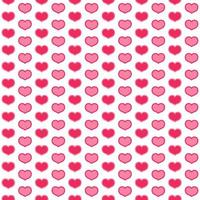 Sweet seamless pink heart pattern isolated on white background. Decorating for wrapping paper, fabric, backdrop and etc. vector