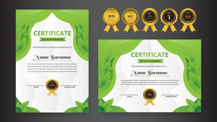 Certificate Background Green Vector Art, Icons, and Graphics for Free