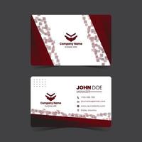 Red business card template  with luxury gradient and elegant style vector