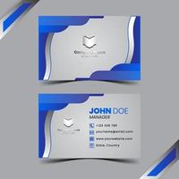 Blue business card template  with luxury gradient and elegant style for esport gaming