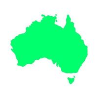 Australia map on white background vector