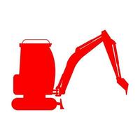 Excavator on a white background vector