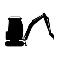 Excavator on a white background vector