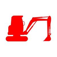 Excavator on a white background vector