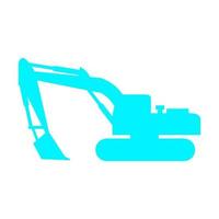 Excavator illustrated on background vector