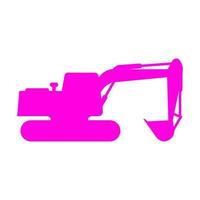 Excavator illustrated on background vector