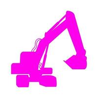 Excavator illustrated on background vector