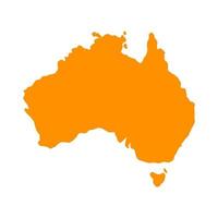 Australia map on white background vector