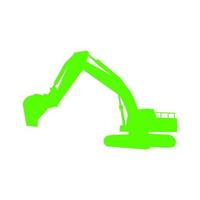 Excavator illustrated on background vector