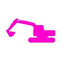 Excavator illustrated on background vector