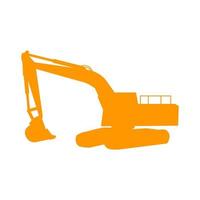 Excavator illustrated on background vector