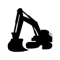 Excavator illustrated on background vector