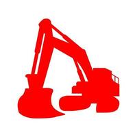 Excavator illustrated on background vector