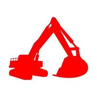 Excavator illustrated on background vector