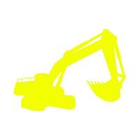 Excavator illustrated on background vector