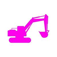 Excavator illustrated on background vector