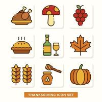 Thanksgiving Icon Set vector