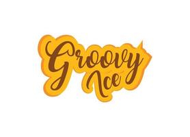 Initial Letter Groovy Ice Logo or Icon Design Vector Image Template