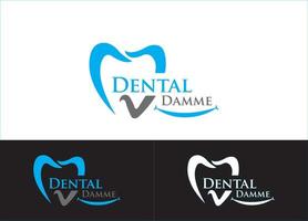 Plantilla de imagen vectorial de diseño de icono o logotipo dental. vector