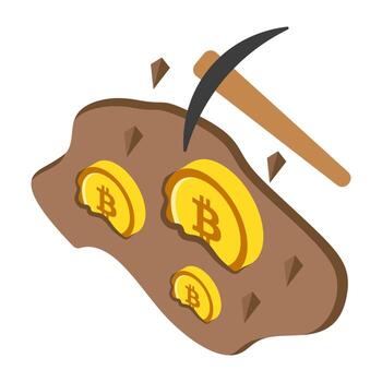 Bitcoin Mining Concepts vector