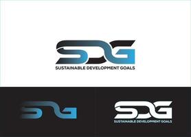 SDG Logo or Icon Design Vector Image Template