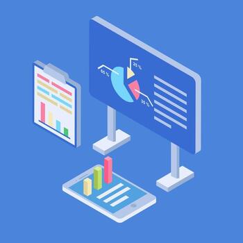 Statistical Presentation Concepts vector