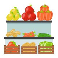 Vegetable Stall Concepts vector