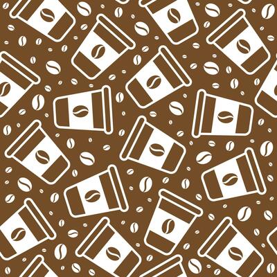 Coffee abstract seamless pattern vector design illustration