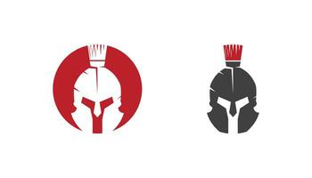 Helmet spartan logo design vector