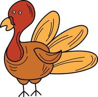 Hand drawn doodle cute Turkey icon vector