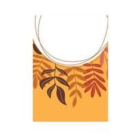 Autumn card with leaves. Decor for banners, discount cards vector