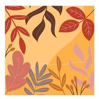 Autumn card with leaves. Decor for banners, discount cards vector