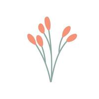 Floral decor in pastel modern color - autum decor vector